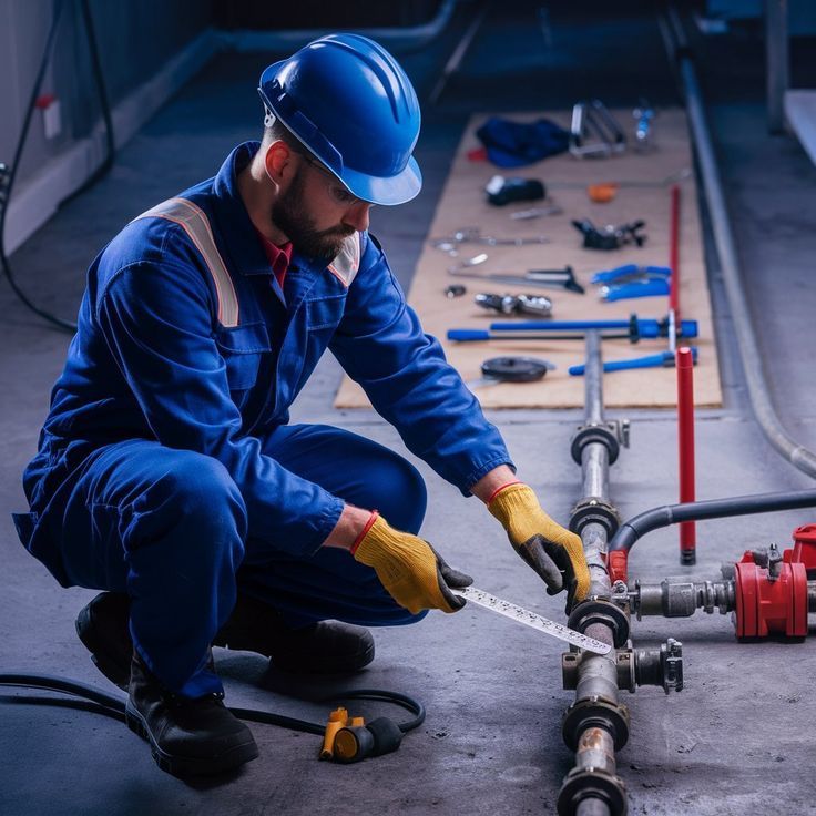 Commercial plumbing repair work
